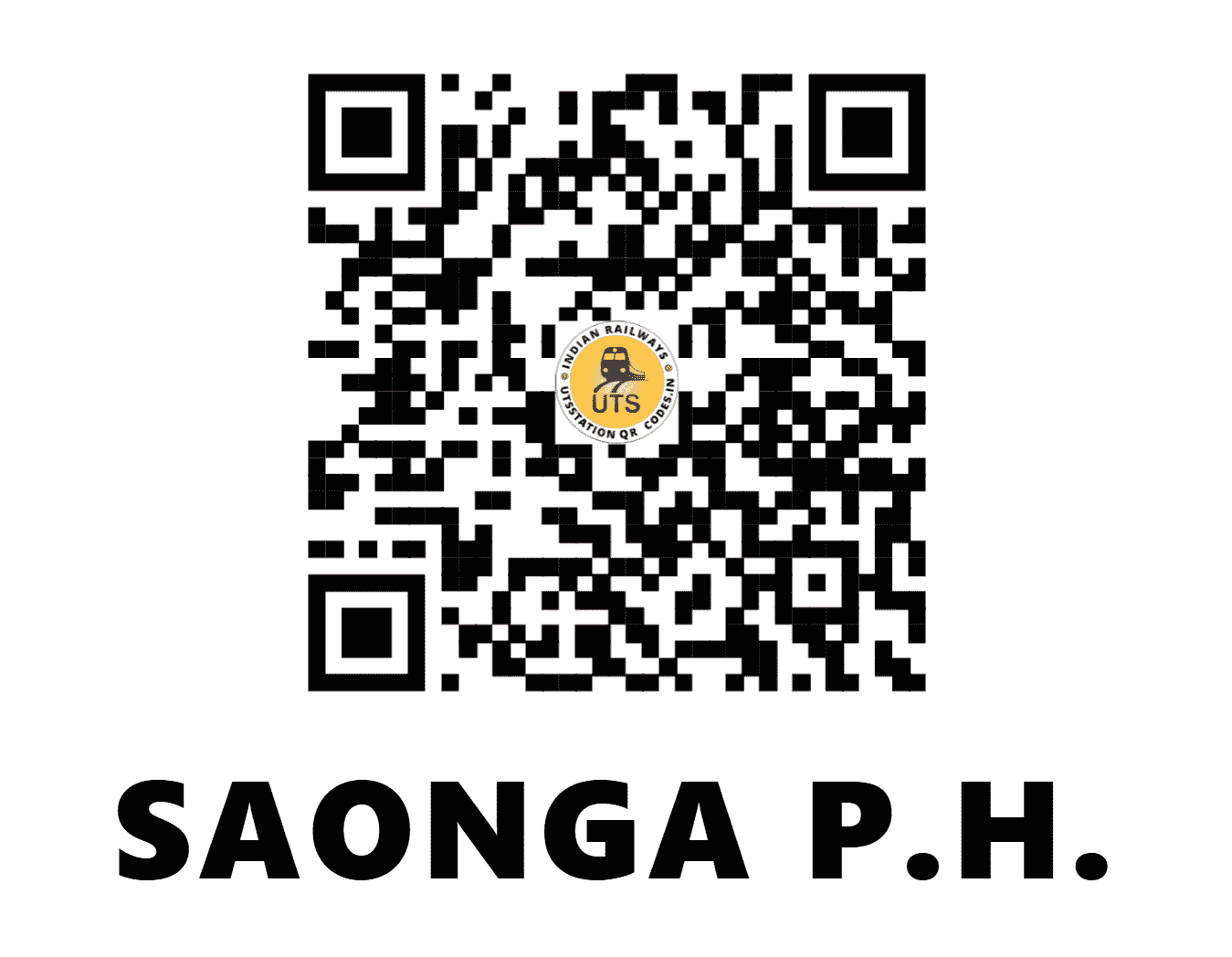 UTS QR Code for SAONGA P.H. - SZH (SB - MADHYA PRADESH)